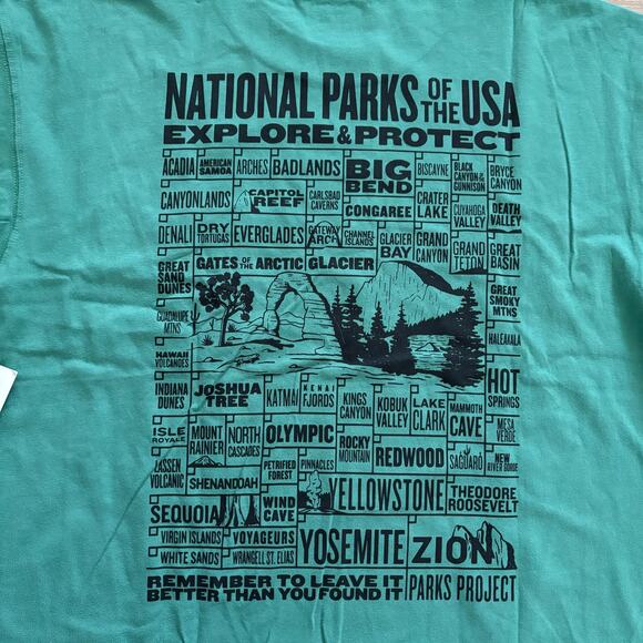 Parks Project National Parks Checklist Pocket Green Tee L - Picture 6 of 6